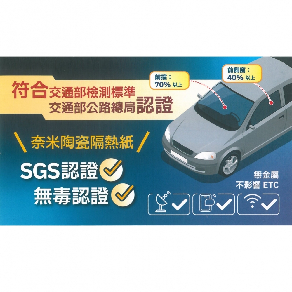 A40 車身 | 頂級陶瓷防爆隔熱膜